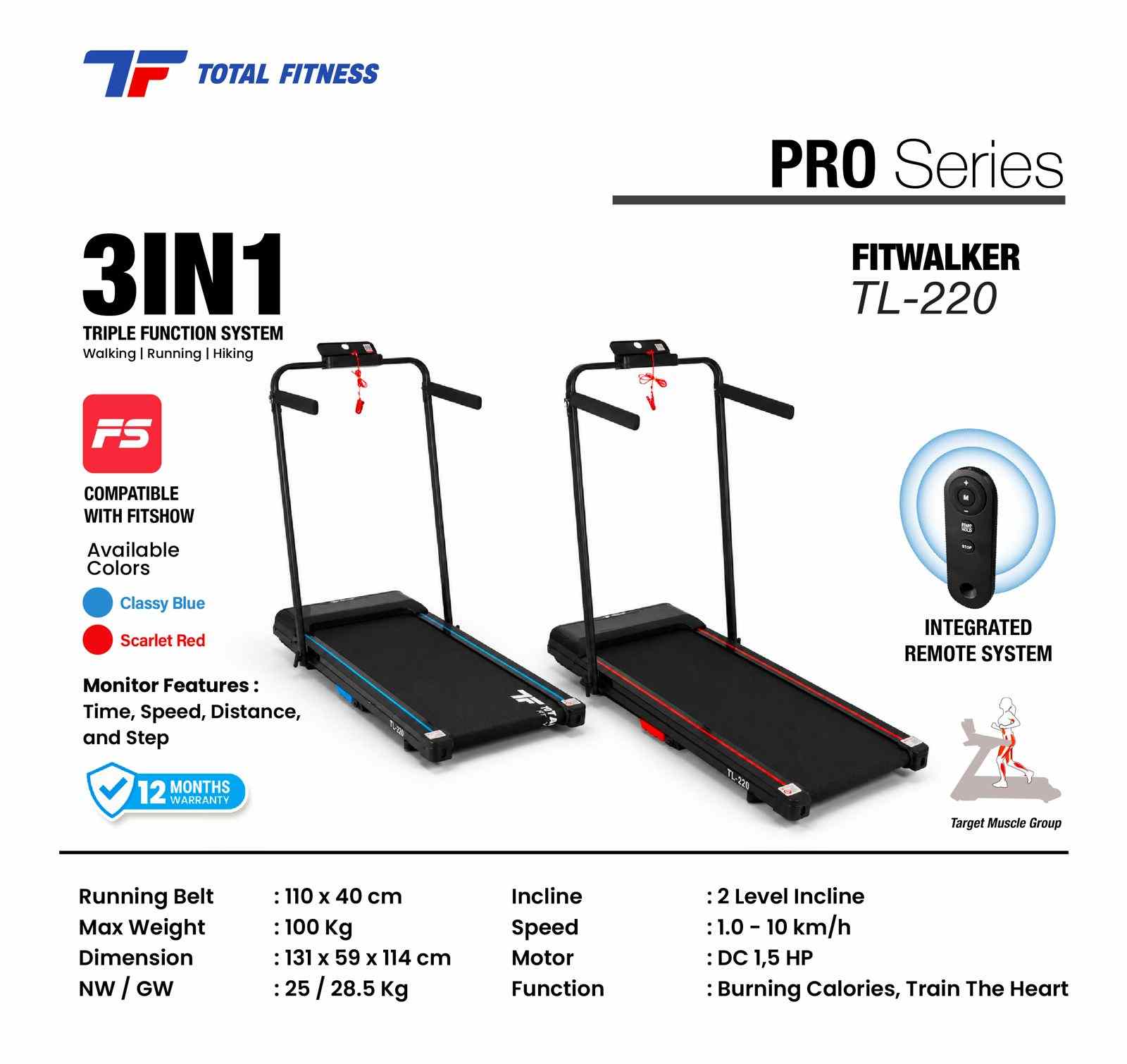 Walkingpadtreadmill-fitwalaker-tl220-totalfitness